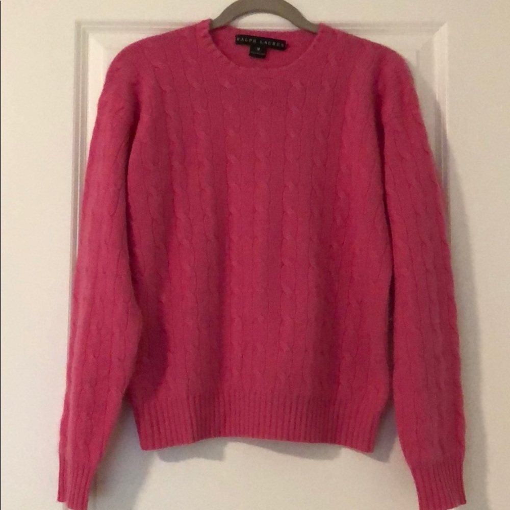Ralph Lauren Pink Cable Knit Sweater